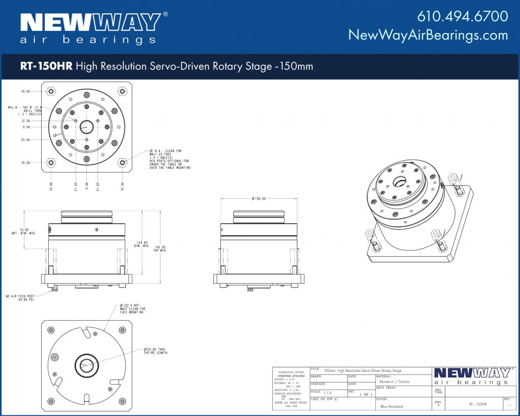 RT-150HR Engineering Drawing