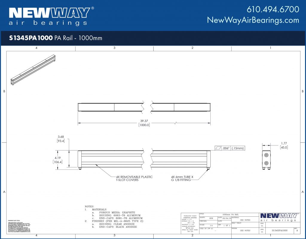 S1345PA1000 Engineering Drawing