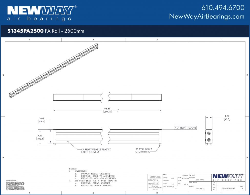 S1345PA2500 Engineering Drawing