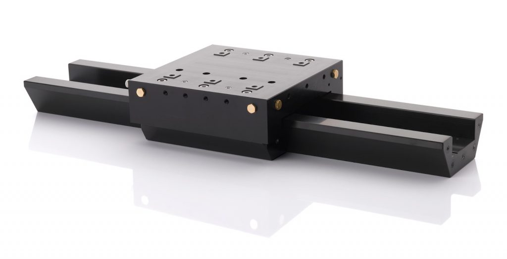 Black anodized dovetail air slide.